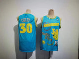 Golden State Warriors #30 Curry Sketching version jersey blue
