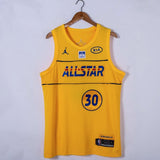 Golden State Warriors #30 Stephen Curry 2021 All-Star 30 # Yellow Style 2