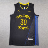Golden State Warriors #30 Stephen Curry Warriors 30 Black Statement Edition s-xxl Style 2