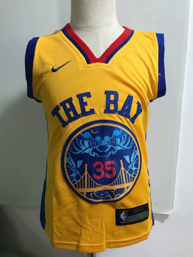 Golden State Warriors #35 Kevin Durant Yellow Style 1