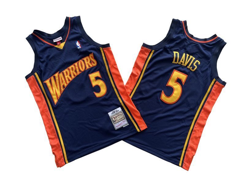 Golden State Warriors #5 Davis Warriors 5 # Navy 06-07 Season Mitchell Retro Jersey