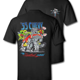 Graphic Tees Rat Fink "Big Daddy" 55 Chevy - The Heartbeat of America Casual Cotton