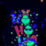 Green Christmas shirt Black Cotton