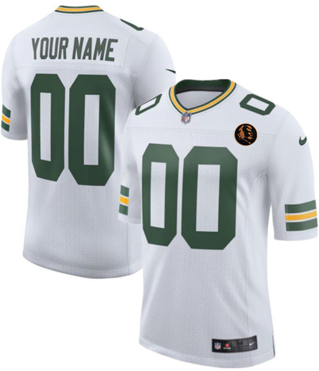 Green Bay Packers Active Player Custom White 2025 With John Madden Patch New Vapor