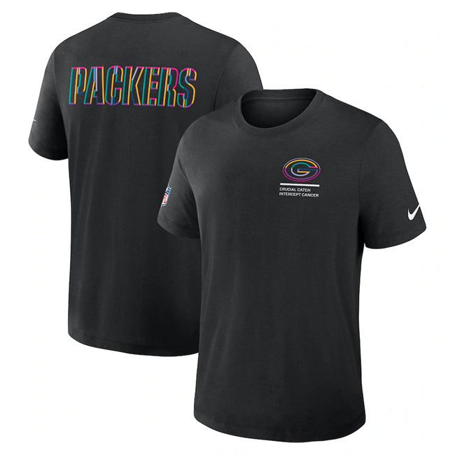 Green Bay Packers Black 2025 Crucial Catch Tri-Blend Dri-FIT T-Shirt