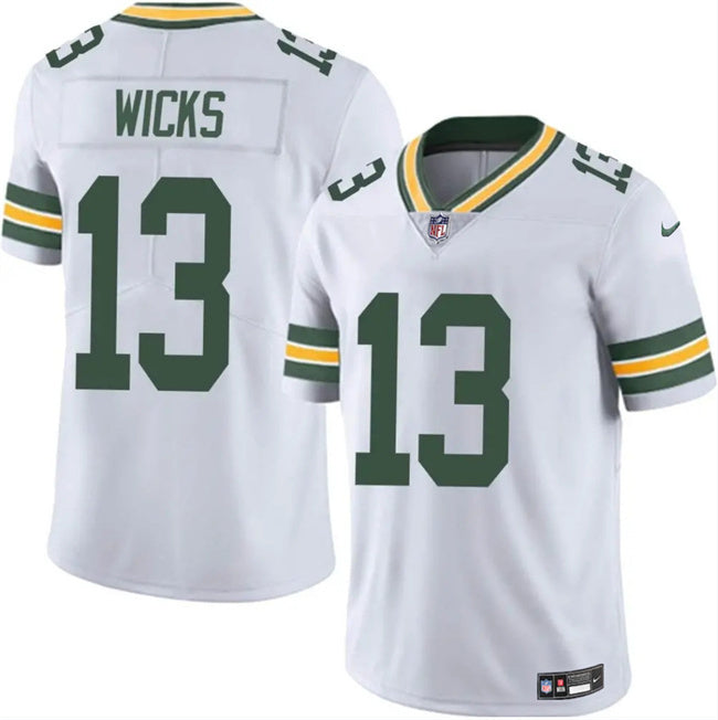 Green Bay Packers #13 Dontayvion Wicks White 2025 Vapor Untouchable Limited