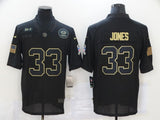 Green Bay Packers #33 Aaron Jones 20 New Black Salute 455