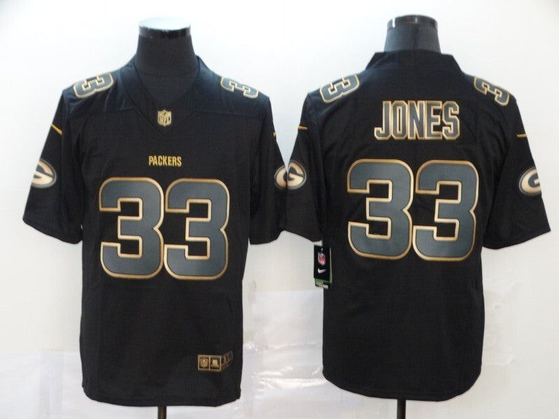 Green Bay Packers #33 Black Gold Adult 277