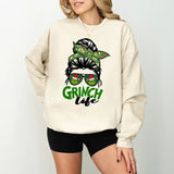 Grinchh Life Sweatshirt, Merry Christmas Sweatshirt, Christmas Vibes Sweatshirt Women Grinchh Shirt, Mom Christmas Gift, Funny Christmas crewneck sweater