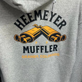 HEEMEYER MUFFLER Hoodie in Gray with Yellow Binoculars Design, Soft Cotton Sweater for Men