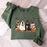 Halloween Dog Sweatshirt, German shepherd Ghost Dogs sweatshirt, Halloween Sweatshirt, Halloween Sweater, Ghost Sweatshirt
