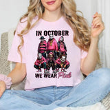Halloween We Wear Pink Shirt, Halloween ThugLife Shirt, In October Shirt, Funny Halloween Shirt, Gifts Full Size, Full Colors, Sweatshirt Oversize for Men, Women