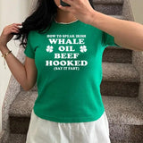 Happy St Patrick's Day Ireland Shamrock Baby Tee Pub Beer Paddy's Day Irish Paddies - Funny Baby Tee , Y2K 2000's Style, Streetwear Style1