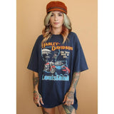 Harley Vintage T-shirt Davidson Tee Soft Thin 90s Shirt Biker Graphic Motorcycle