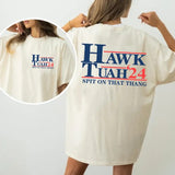 Hawk Tuah '24 Spit on that thang Double Sided Tee , Full Color , Gift For Men & Women,Unisex Tshirt,for her , for him