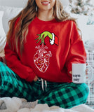Heart Anatomy Christmas Sweatshirt, Matching Christmas Nurse Sweater, Cardiac Doctor Christmas Gift, Cardiology RN Nursing Student Holiday Hoodie.