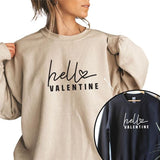 Hello Valentine Sweatshirt, Valentine Sweatshirt, Valentine's Day Sweatshirt for Women
