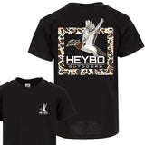Heybo Outdoors T - Shirt - Featuring A Flying Duck And Camo Pattern Design, Premium Outdoor-Themed Apparel, Perfect For Hunting Trips And Everyday Comfort Menswear