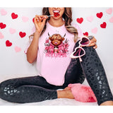 Highland Cow Valentines T-Shirt