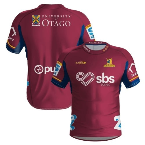 Highlanders Super Rugby 2024 Away Men Jersey - Burgundy