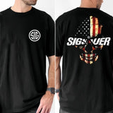 Sigg Saauer Skull Flag 2 Sided Cotton T-shirt/Sweatshirt/Hoodie