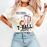 Hot Mess T Ball Mama T-Shirt, Baseball Mom T-Shirt, Baseball T-Shirt, Tee Ball Season T-Shirt, Baseball Mama T-Shirt