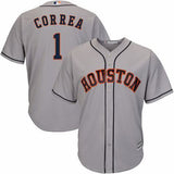 Houston Astros #1 Carlos Correa Astros 1 Gray Fan