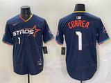 Houston Astros #1 Carlos Correa Astros 4 Collaboration Style 5