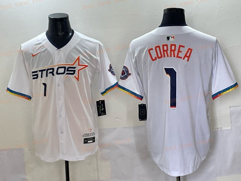Houston Astros #1 Carlos Correa Astros 4 Collaboration Style 6