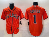 Houston Astros #1 Carlos Correa Astros Adult Style 2