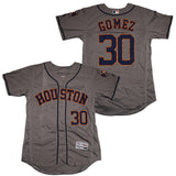 Houston Astros #30 Gomez Astros 30 Gray Elite
