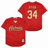 Houston Astros #34 Nolan Ryan Astros 34 Red Fan Retro