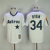 Houston Astros #34 Nolan Ryan Astros 34 White Fan Retro Pullover Style 2