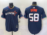 Houston Astros #58 Hunter Brown Astros 4 Edition Style 2