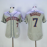 Houston Astros #7 Craig Biggio Astros 7 Gray Elite Retro Player