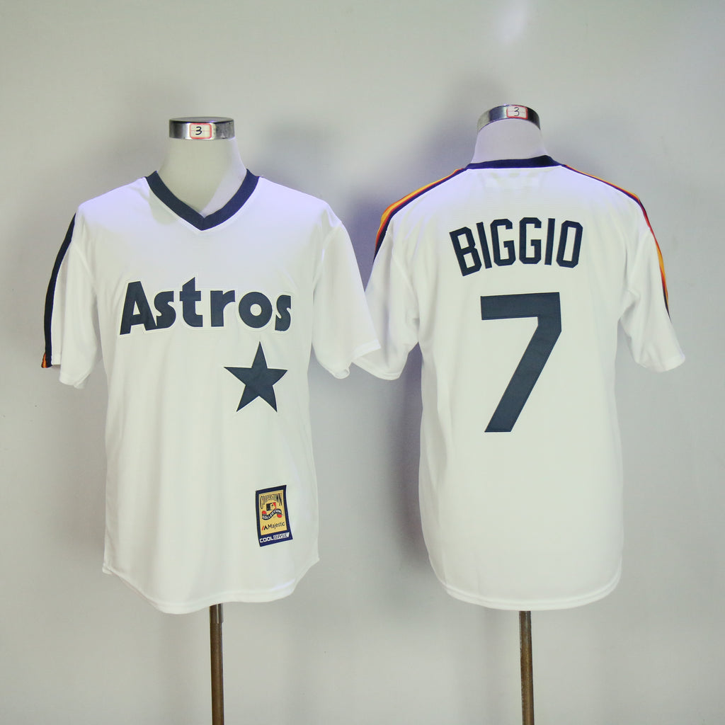 Houston Astros #7 Craig Biggio Astros 7 White Fan Retro Style 1
