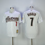 Houston Astros #7 Craig Biggio Astros 7 White Inverted