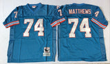 Houston Oilers #74 Bruce Matthews Throwback