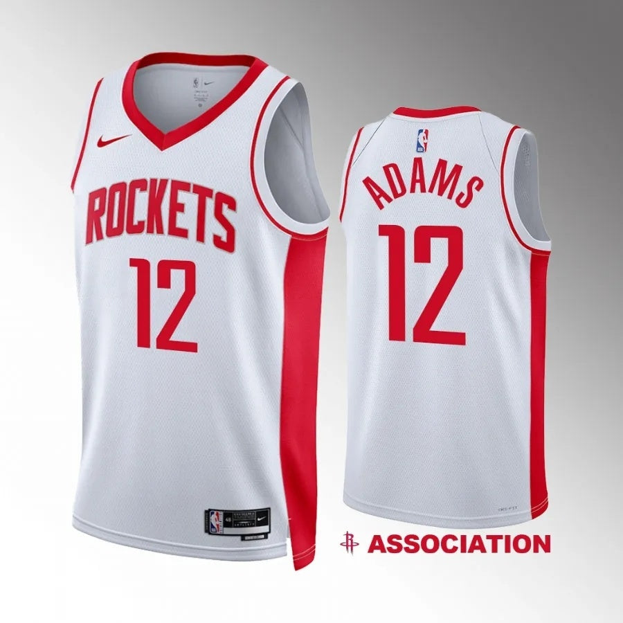 Houston Rockets #12 Steven Adams Association Edition White Jersey