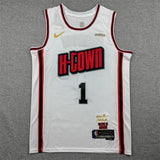 Houston Rockets #1 Amen Thompson 25 Rockets 1 White City Edition Style 2