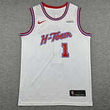 Houston Rockets #1 Amen Thompson 26 Rockets 1 White City Edition Style 2