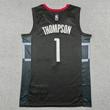 Houston Rockets #1 Amen Thompson Rockets 1 Black Style 1
