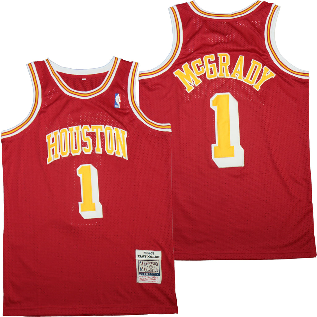 Houston Rockets #1 Mcgrady Rockets 1 Red Retro
