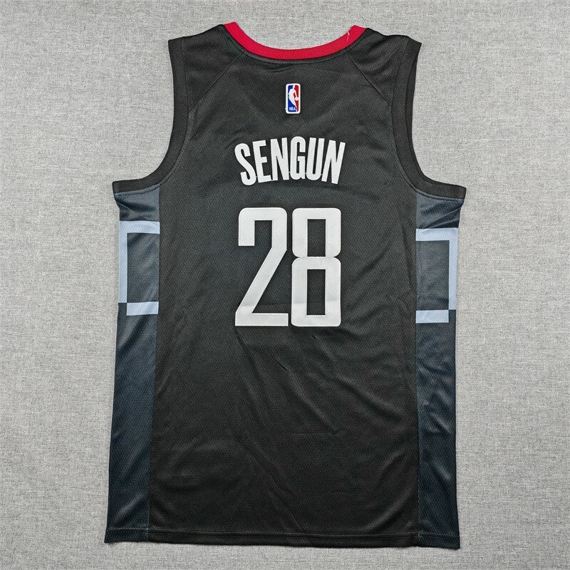 Houston Rockets #28 Alperen Sengun Rockets 28 Black Style 1