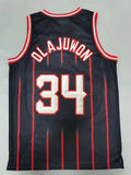 Houston Rockets #34 Hakeem Olajuwon 1996-97 throwback jersey black Style 1