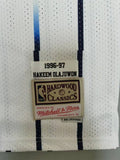 Houston Rockets #34 Hakeem Olajuwon 1996-97 throwback jersey white Style 1