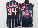 Houston Rockets #34 Hakeem Olajuwon MN Rockets 34 Blue