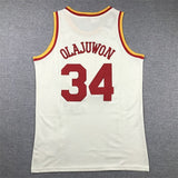 Houston Rockets #34 Hakeem Olajuwon Rockets 34 Yellow Retro s-xxl Style 1