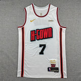 Houston Rockets #7 Kevin Durant 25 Rockets 7 White City Edition Style 2