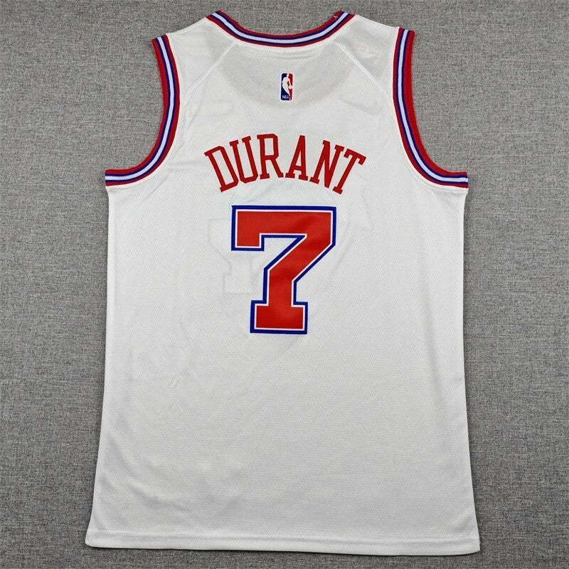 Houston Rockets #7 Kevin Durant 26 Rockets 7 White City Edition Style 1
